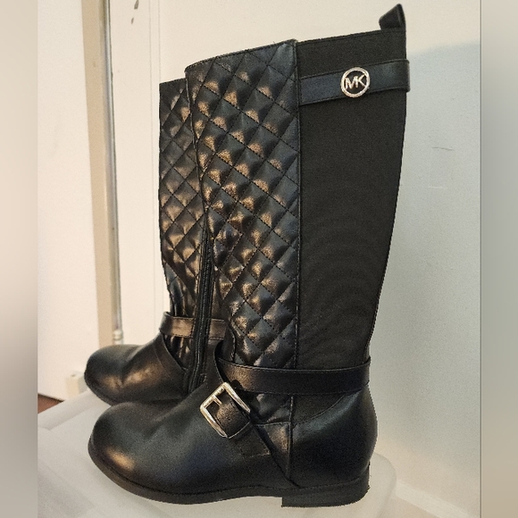 Michael Kors Other - Michael Kors Boots Womens 6 Girls 4 Riding Knee High Vegan Leather Black